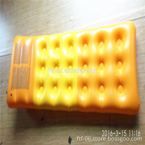 yellow PVC transparent the water inflatable lounge chair,inflatable air mattres,inflatable floating mat,ice bucket